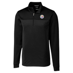 Pittsburgh Steelers  Cutter & Buck Traverse Stripe Stretch DryTec Quarter-Zip Top
