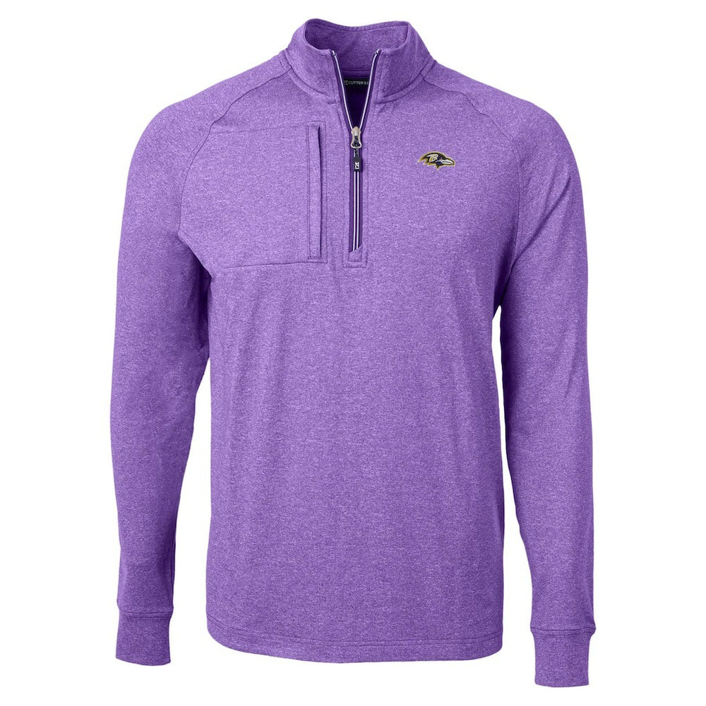 Baltimore Ravens  Cutter & Buck Adapt Eco Raglan Quarter-Zip Jacket