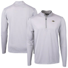 Baltimore Ravens  Cutter & Buck Virtue Eco Pique Micro Stripe Quarter-Zip Jacket