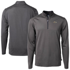 Baltimore Ravens  Cutter & Buck Virtue Eco Pique Micro Stripe Quarter-Zip Jacket
