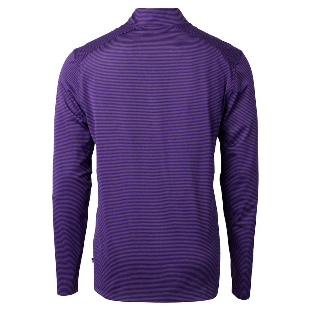 Baltimore Ravens  Cutter & Buck Virtue Eco Pique Micro Stripe Quarter-Zip Jacket