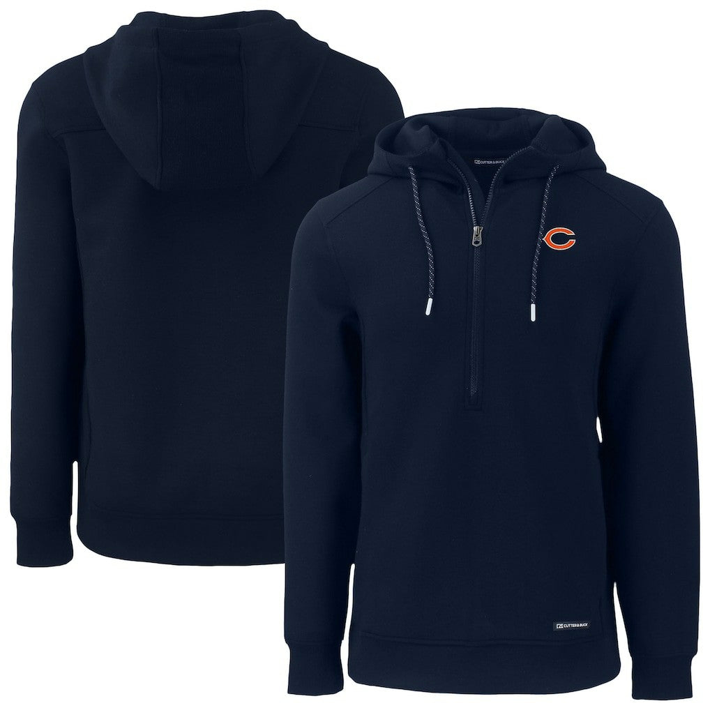 Chicago Bears  Cutter & Buck Roam Eco Recycled Half-Zip Hoodie