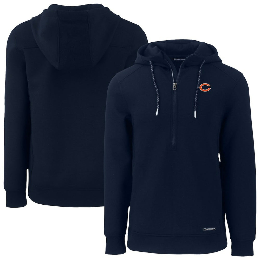 Chicago Bears  Cutter & Buck Roam Eco Recycled Half-Zip Hoodie