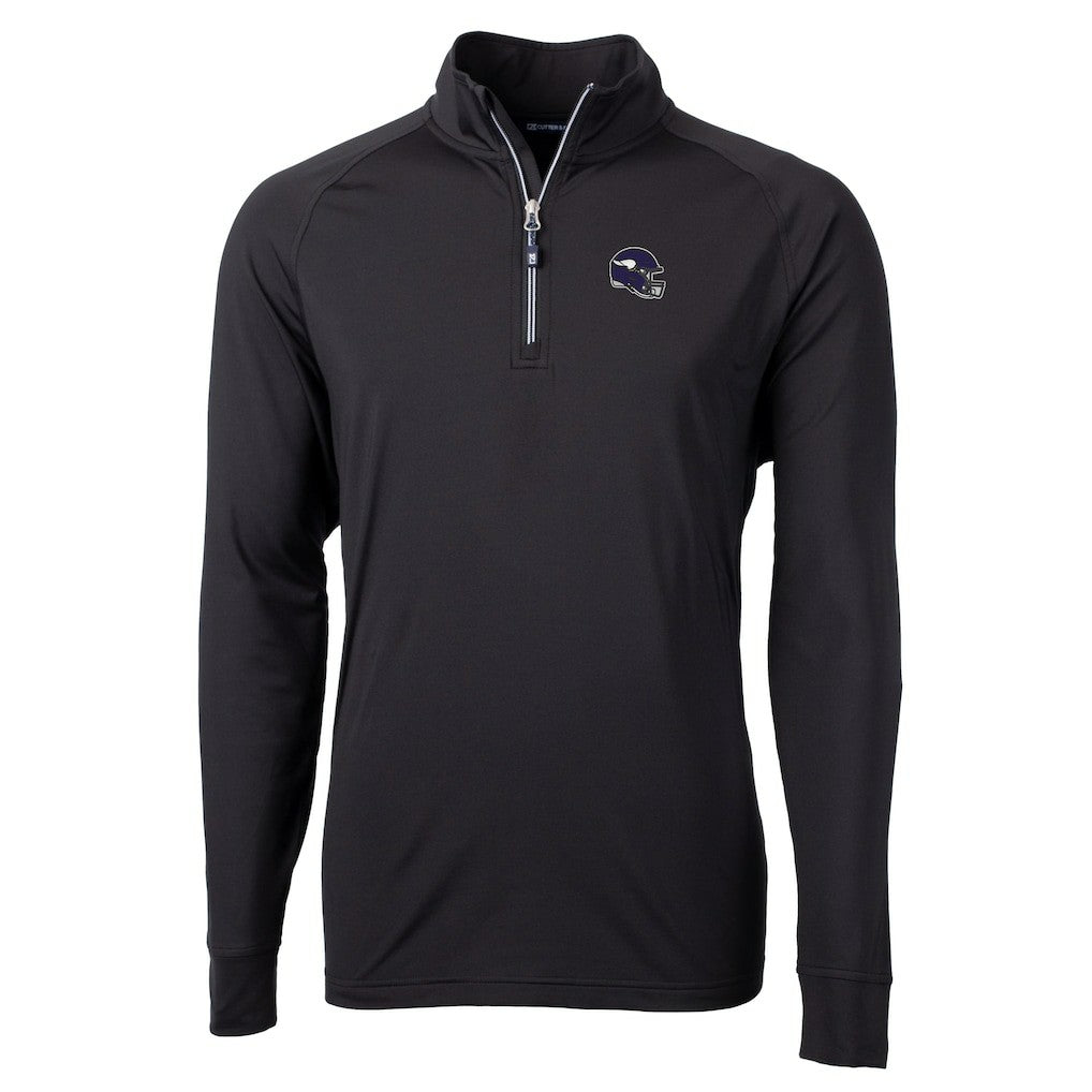 Minnesota Vikings  Cutter & Buck Big & Tall Adapt Eco DryTec Raglan Quarter-Zip Jacket