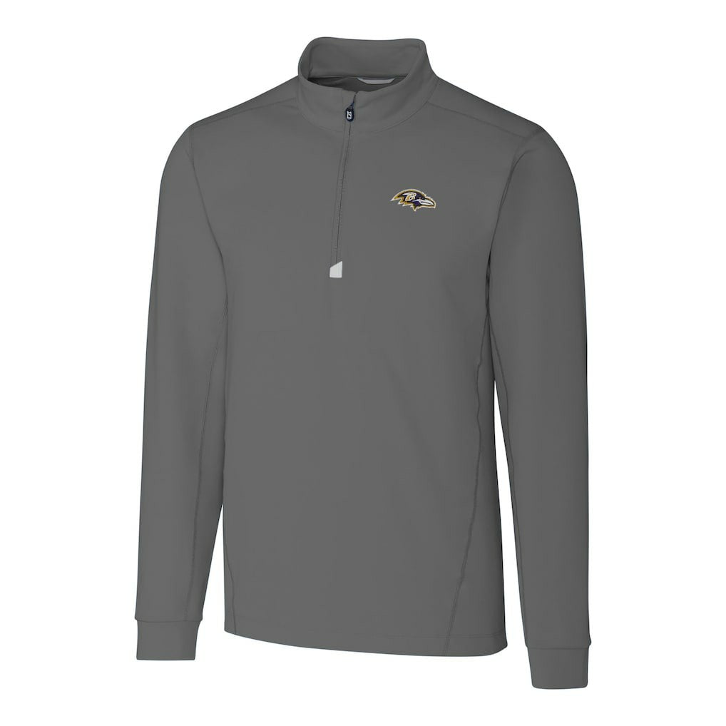 Baltimore Ravens  Cutter & Buck Big & Tall Traverse Eco Tri-Blend DryTec Quarter-Zip Jacket