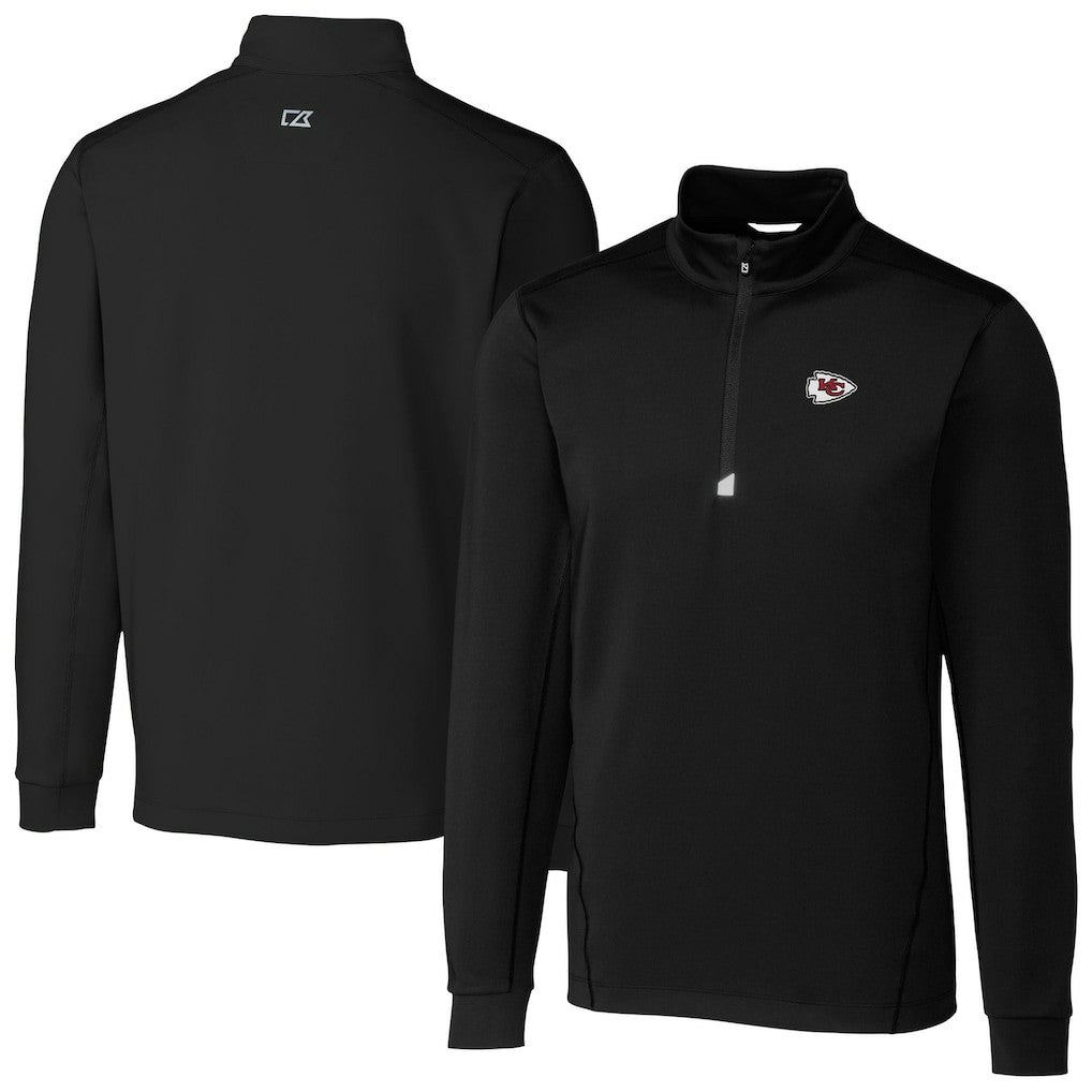 Kansas City Chiefs  Cutter & Buck Big & Tall Traverse Eco Tri-Blend DryTec Quarter-Zip Jacket