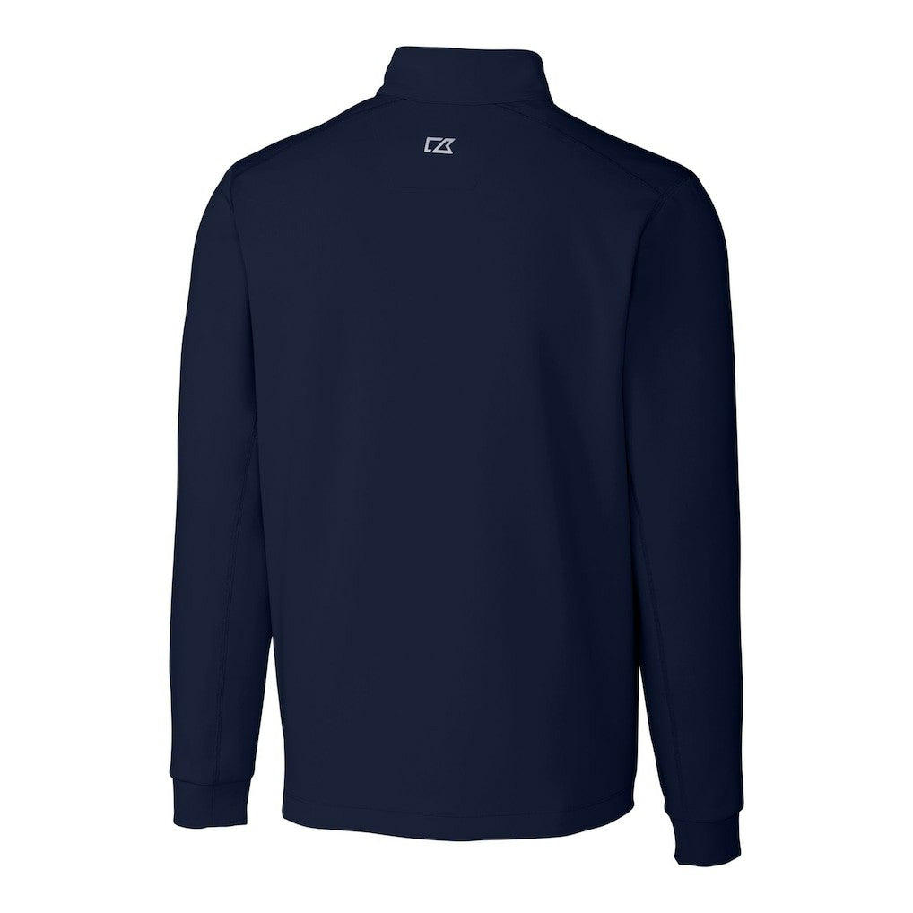 New England Patriots  Cutter & Buck Big & Tall Traverse Eco Tri-Blend DryTec Quarter-Zip Jacket