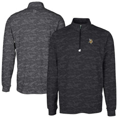 Minnesota Vikings  Cutter & Buck Big & Tall Traverse Eco Camo Tri-Blend DryTec Quarter-Zip Jacket