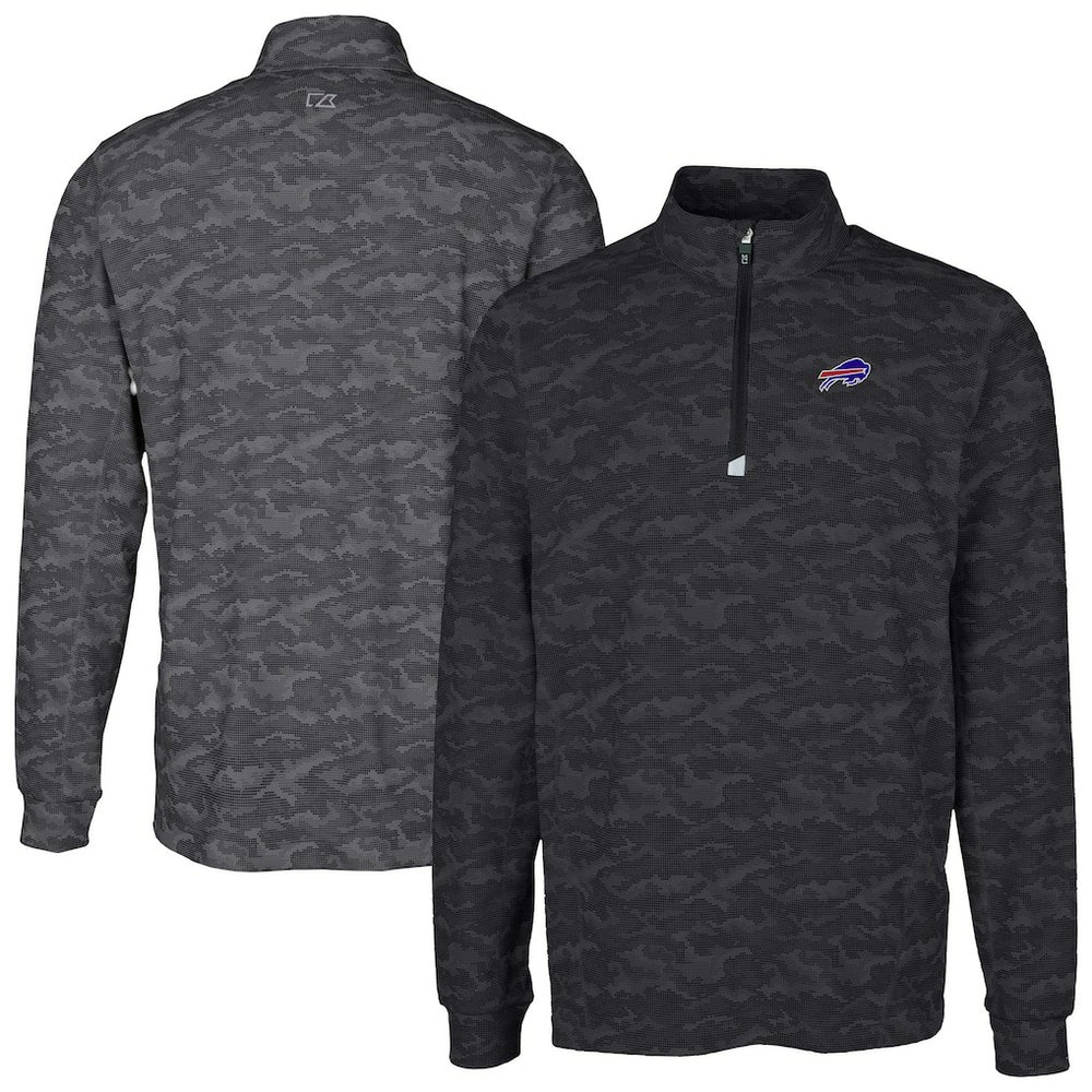 Buffalo Bills  Cutter & Buck Big & Tall Traverse Eco Camo Tri-Blend DryTec Quarter-Zip Jacket