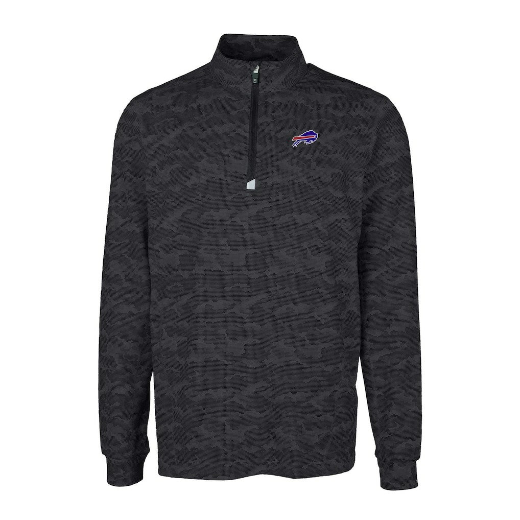 Buffalo Bills  Cutter & Buck Big & Tall Traverse Eco Camo Tri-Blend DryTec Quarter-Zip Jacket