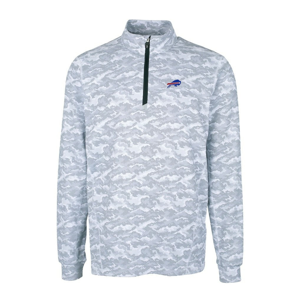 Buffalo Bills  Cutter & Buck Big & Tall Traverse Eco Camo Tri-Blend DryTec Quarter-Zip Jacket