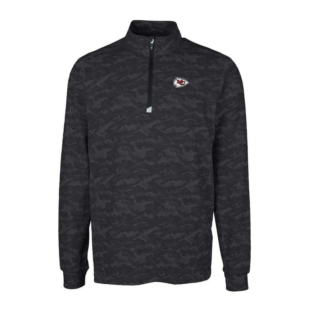 Kansas City Chiefs  Cutter & Buck Big & Tall Traverse Eco Camo Tri-Blend DryTec Quarter-Zip Jacket