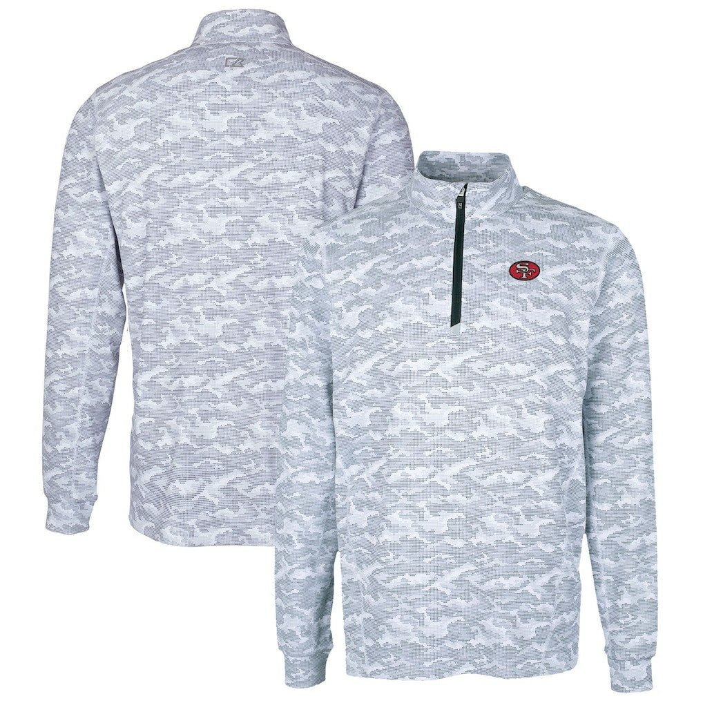 San Francisco 49ers  Cutter & Buck Big & Tall Traverse Eco Camo Tri-Blend DryTec Quarter-Zip Jacket