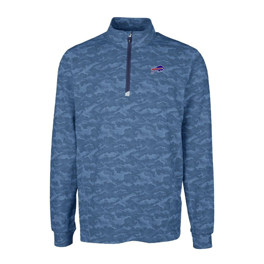 Buffalo Bills  Cutter & Buck Big & Tall Traverse Eco Camo Tri-Blend DryTec Quarter-Zip Jacket