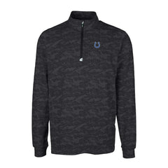 Indianapolis Colts  Cutter & Buck Big & Tall Traverse Eco Camo Tri-Blend DryTec Quarter-Zip Jacket