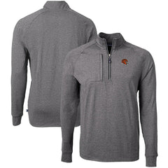 Cincinnati Bengals  Cutter & Buck Big & Tall Adapt Eco Raglan Quarter-Zip Jacket
