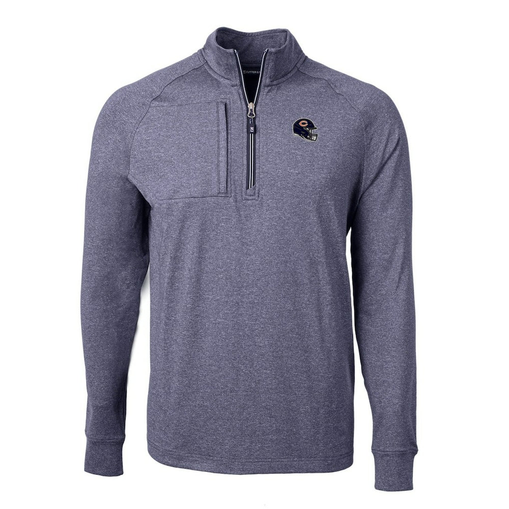Chicago Bears  Cutter & Buck Big & Tall Adapt Eco Raglan Quarter-Zip Jacket