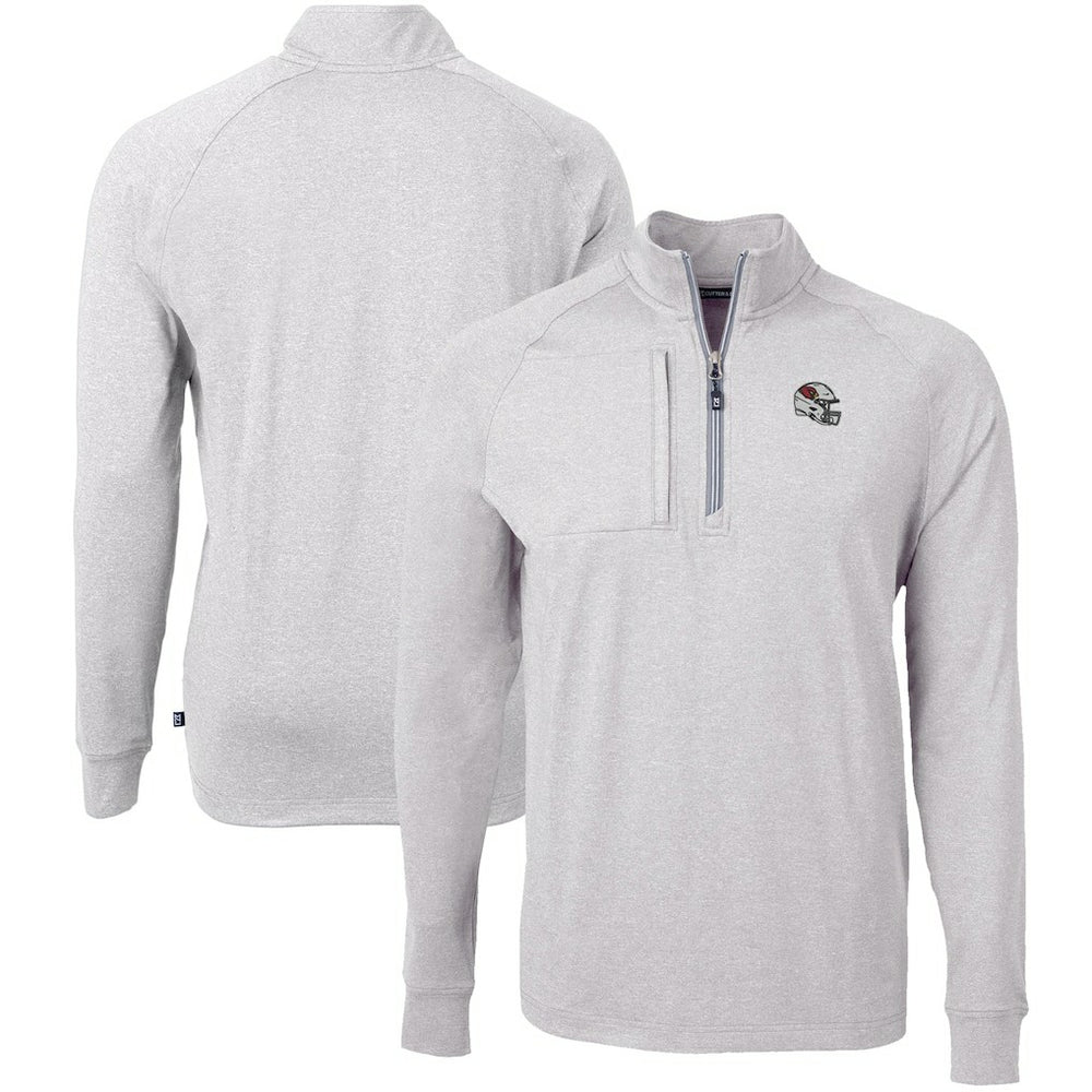 Arizona Cardinals  Cutter & Buck Big & Tall Adapt Eco Raglan Quarter-Zip Jacket