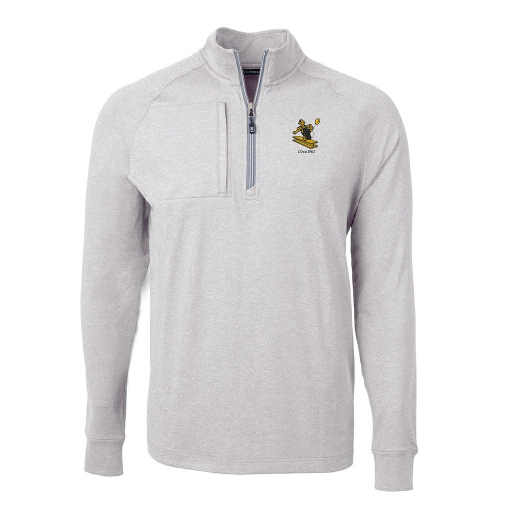 Pittsburgh Steelers  Cutter & Buck Big & Tall Adapt Eco Raglan Quarter-Zip Jacket