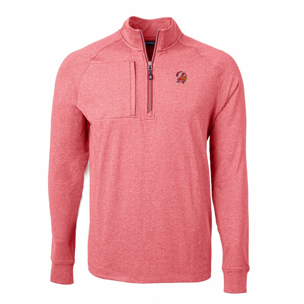 Tampa Bay Buccaneers  Cutter & Buck Big & Tall Adapt Eco Raglan Quarter-Zip Jacket