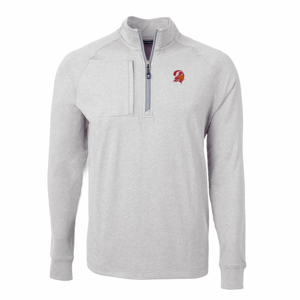 Tampa Bay Buccaneers  Cutter & Buck Big & Tall Adapt Eco Raglan Quarter-Zip Jacket