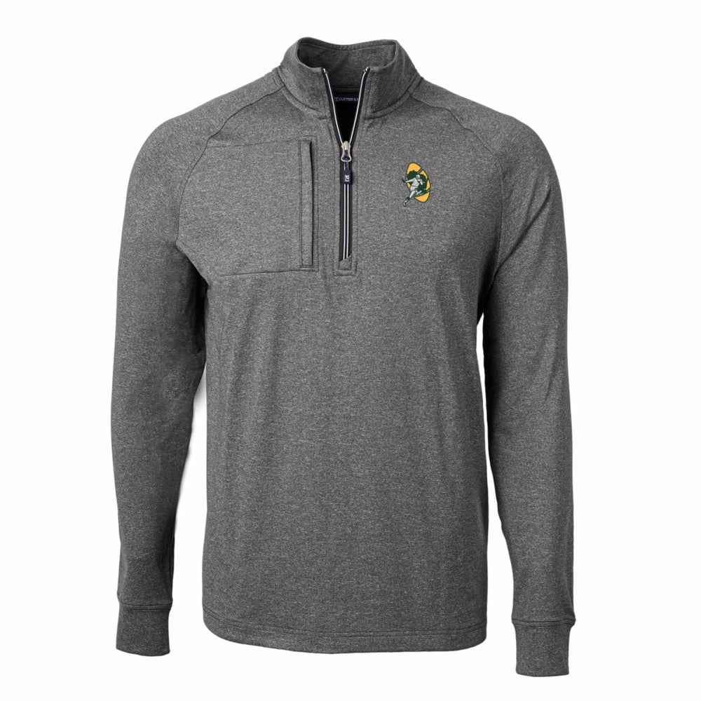 Green Bay Packers  Cutter & Buck Big & Tall Adapt Eco Raglan Quarter-Zip Jacket