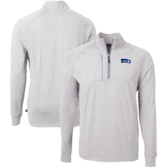 Seattle Seahawks  Cutter & Buck Big & Tall Adapt Eco Raglan Quarter-Zip Jacket