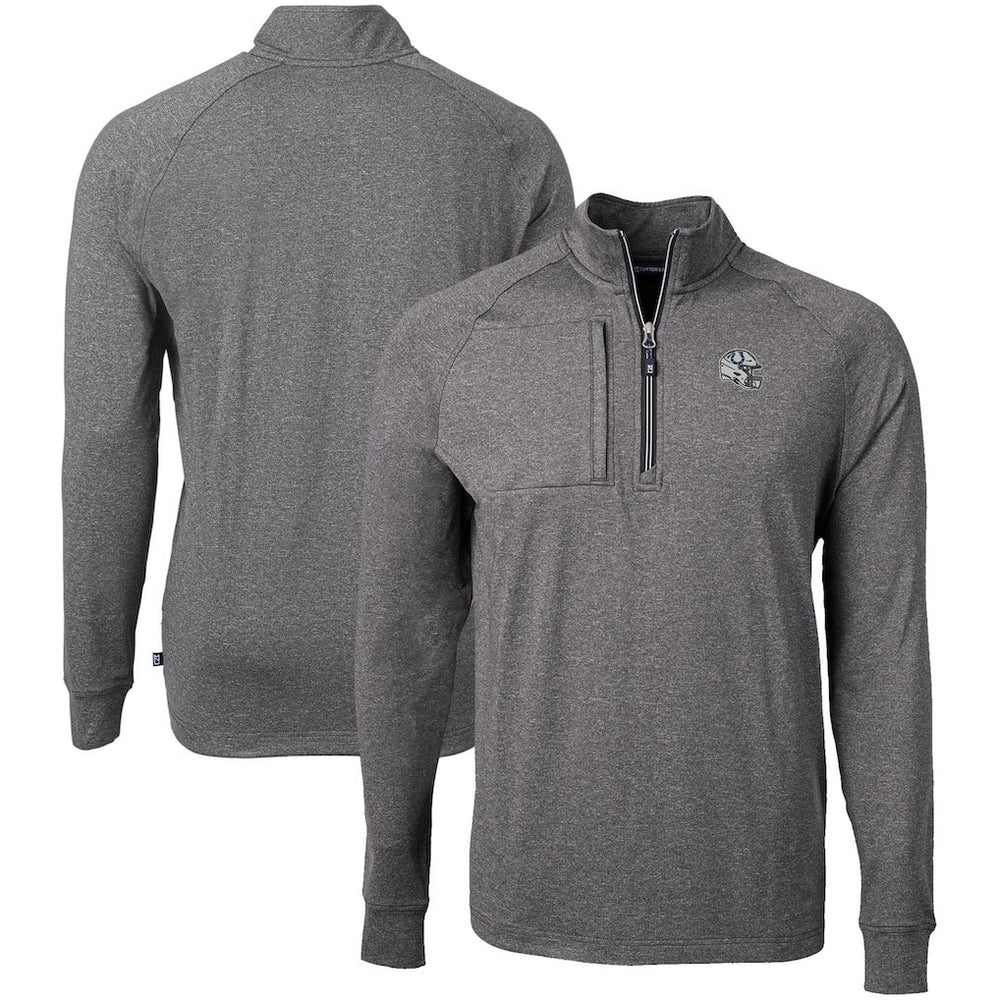 Indianapolis Colts  Cutter & Buck Big & Tall Adapt Eco Raglan Quarter-Zip Jacket