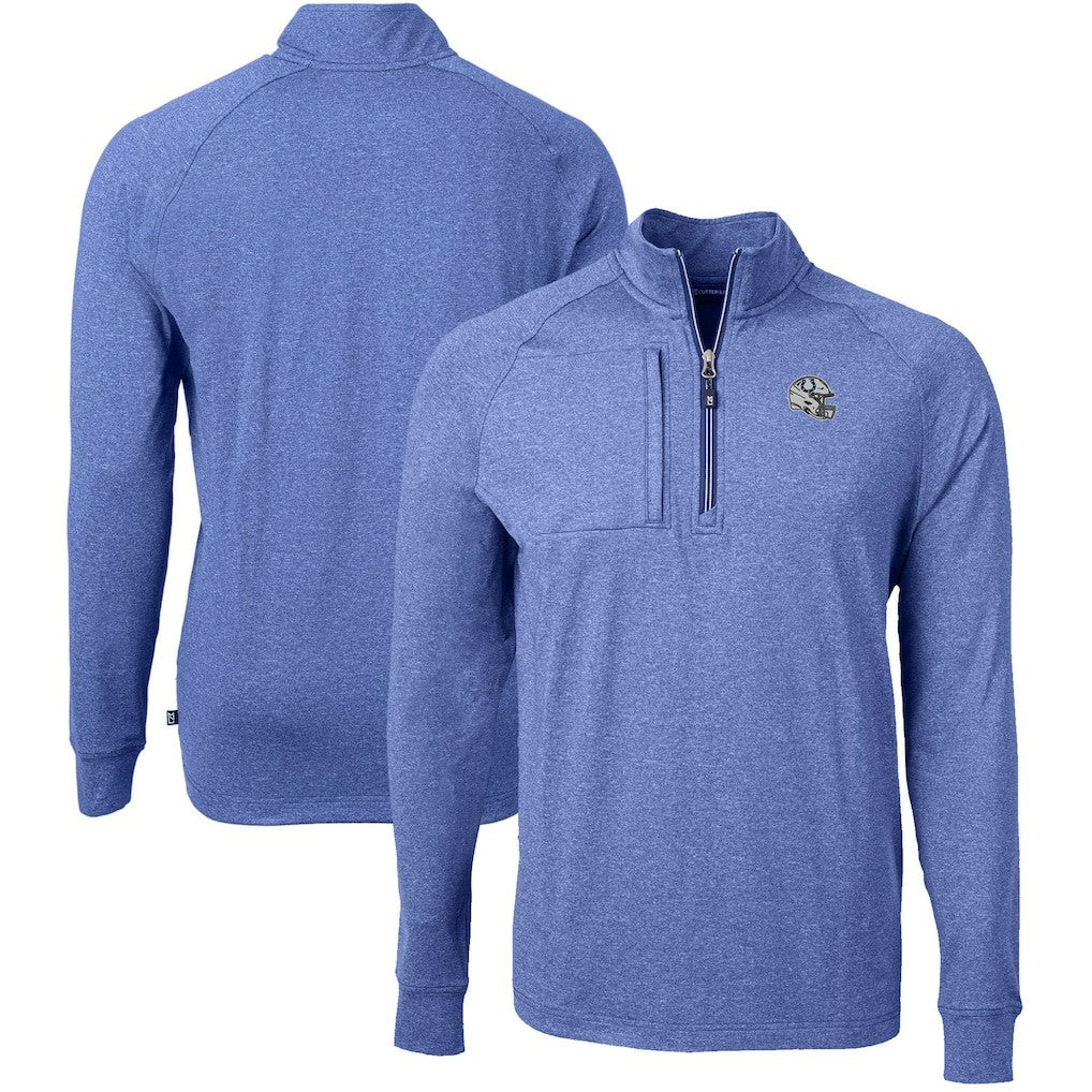 Indianapolis Colts  Cutter & Buck Big & Tall Adapt Eco Raglan Quarter-Zip Jacket