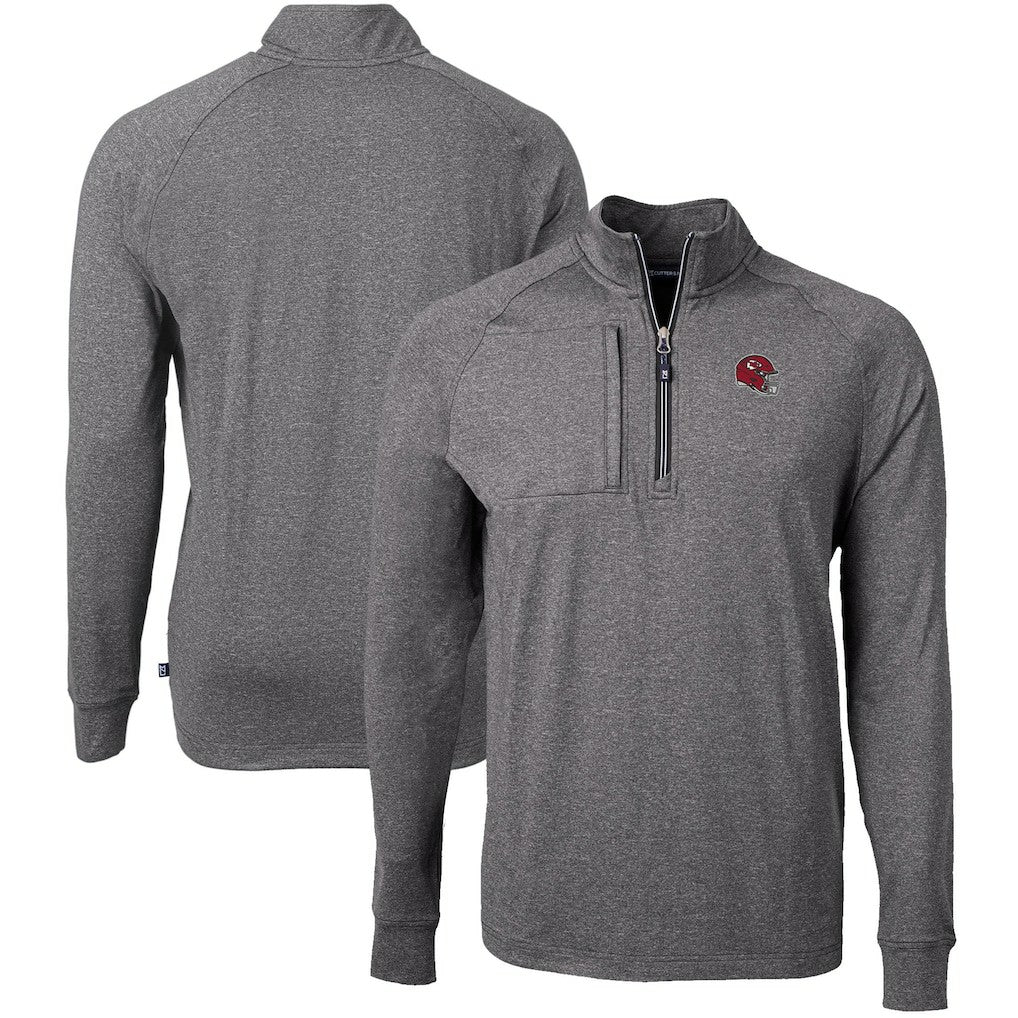 Kansas City Chiefs  Cutter & Buck Big & Tall Adapt Eco Raglan Quarter-Zip Jacket