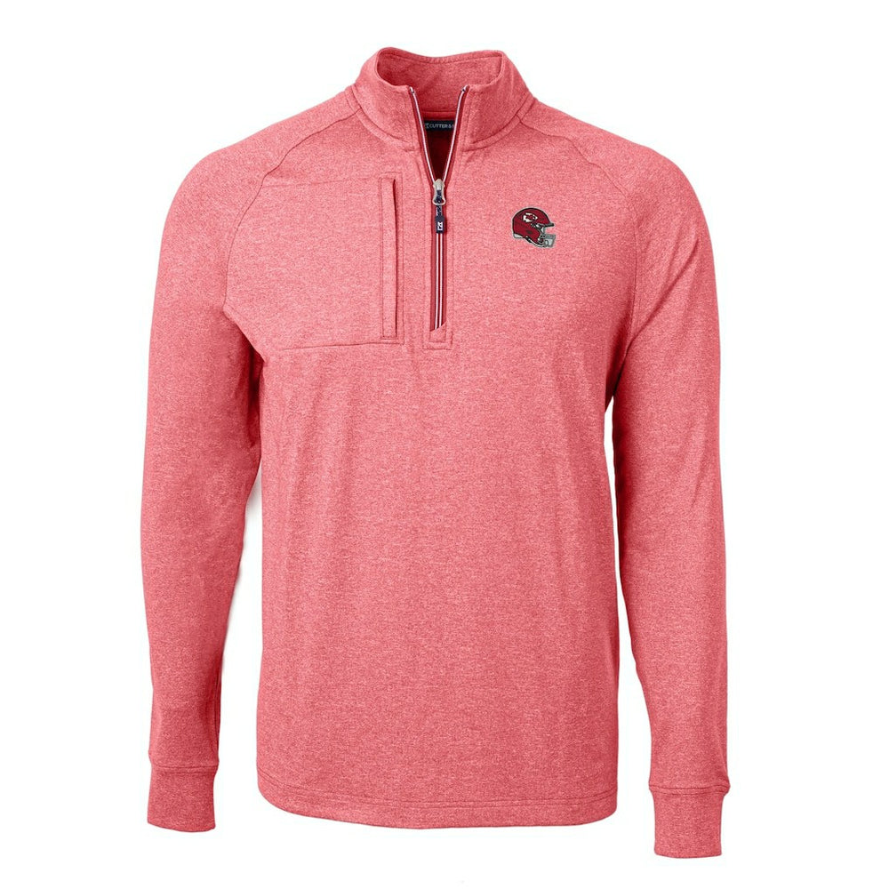 Kansas City Chiefs  Cutter & Buck Big & Tall Adapt Eco Raglan Quarter-Zip Jacket