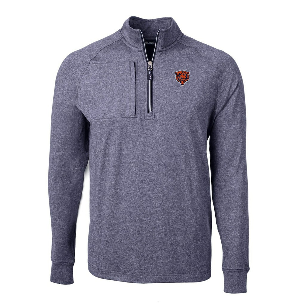 Chicago Bears  Cutter & Buck Big & Tall Adapt Eco Raglan Quarter-Zip Jacket