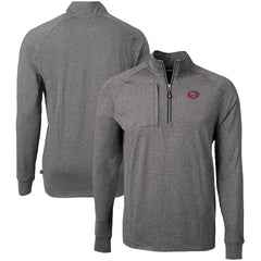 San Francisco 49ers  Cutter & Buck Big & Tall Adapt Eco Raglan Quarter-Zip Jacket