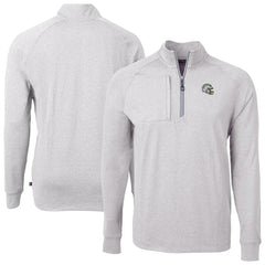 Los Angeles Chargers  Cutter & Buck Big & Tall Adapt Eco Raglan Quarter-Zip Jacket