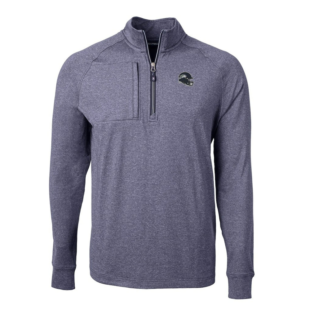 Seattle Seahawks  Cutter & Buck Big & Tall Adapt Eco Raglan Quarter-Zip Jacket