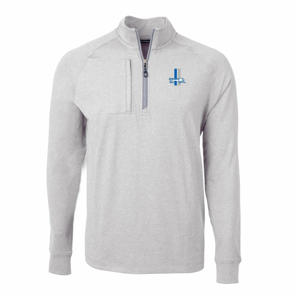 Detroit Lions  Cutter & Buck Big & Tall Adapt Eco Raglan Quarter-Zip Jacket