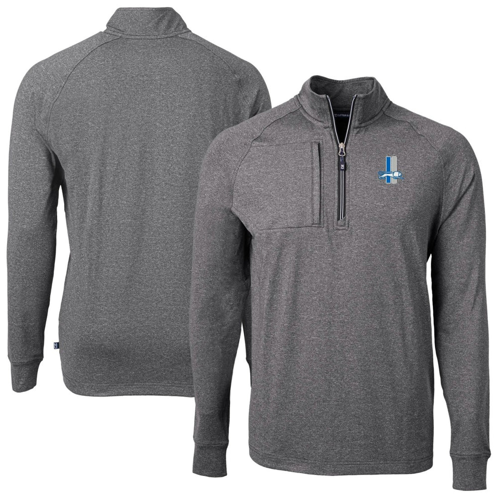 Detroit Lions  Cutter & Buck Big & Tall Adapt Eco Raglan Quarter-Zip Jacket