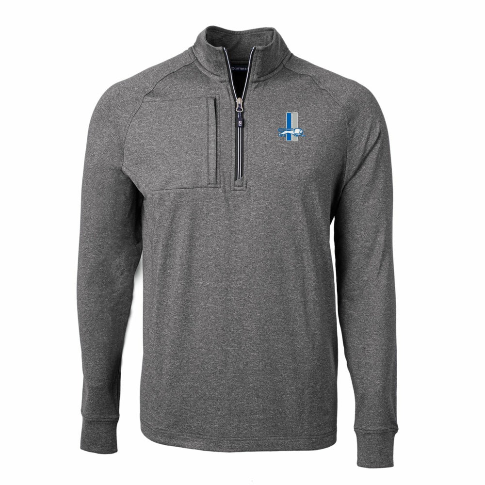 Detroit Lions  Cutter & Buck Big & Tall Adapt Eco Raglan Quarter-Zip Jacket