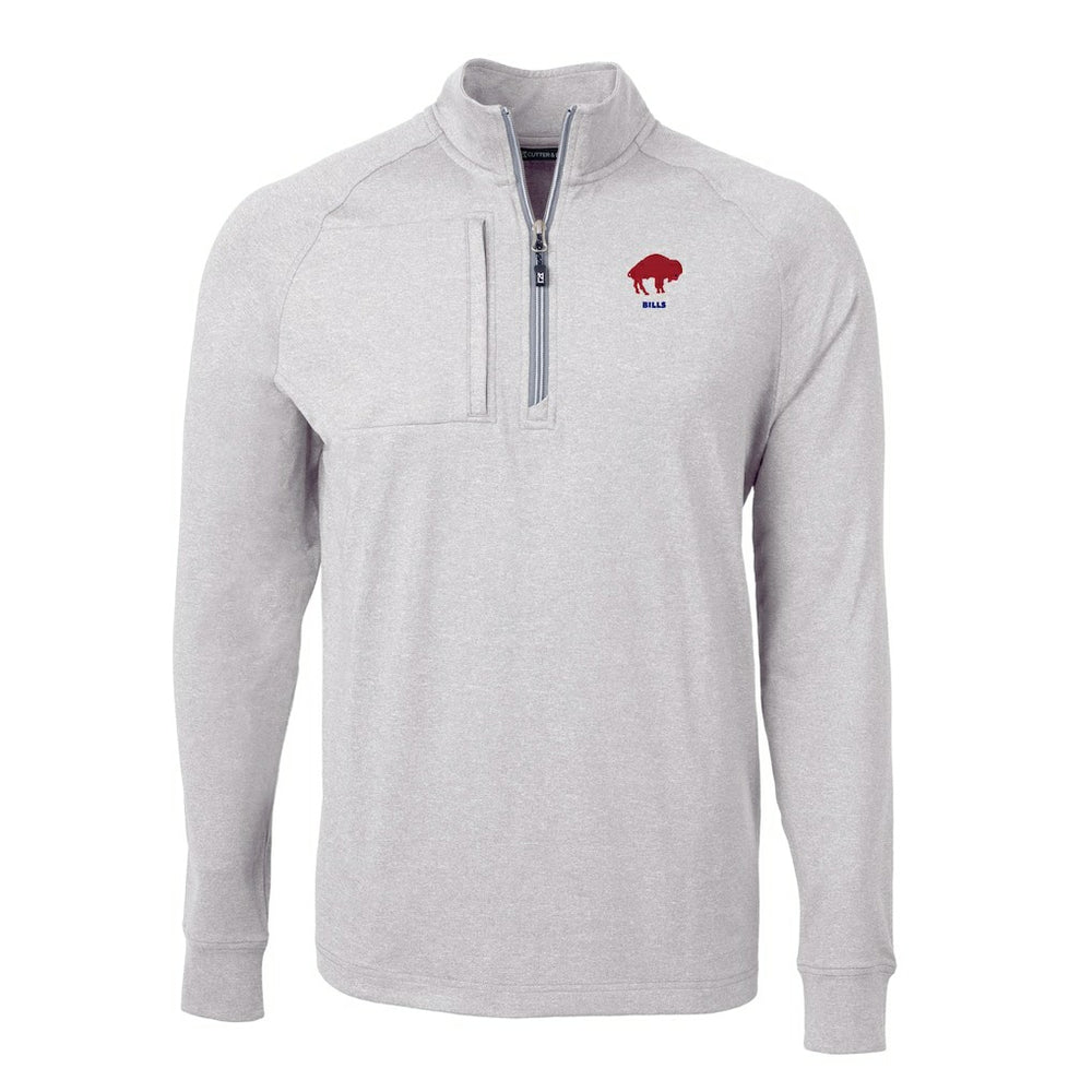 Buffalo Bills  Cutter & Buck Big & Tall Adapt Eco Raglan Quarter-Zip Jacket