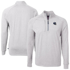 New York Giants  Cutter & Buck Big & Tall Adapt Eco Raglan Quarter-Zip Jacket