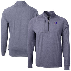 Buffalo Bills  Cutter & Buck Big & Tall Adapt Eco Raglan Quarter-Zip Jacket