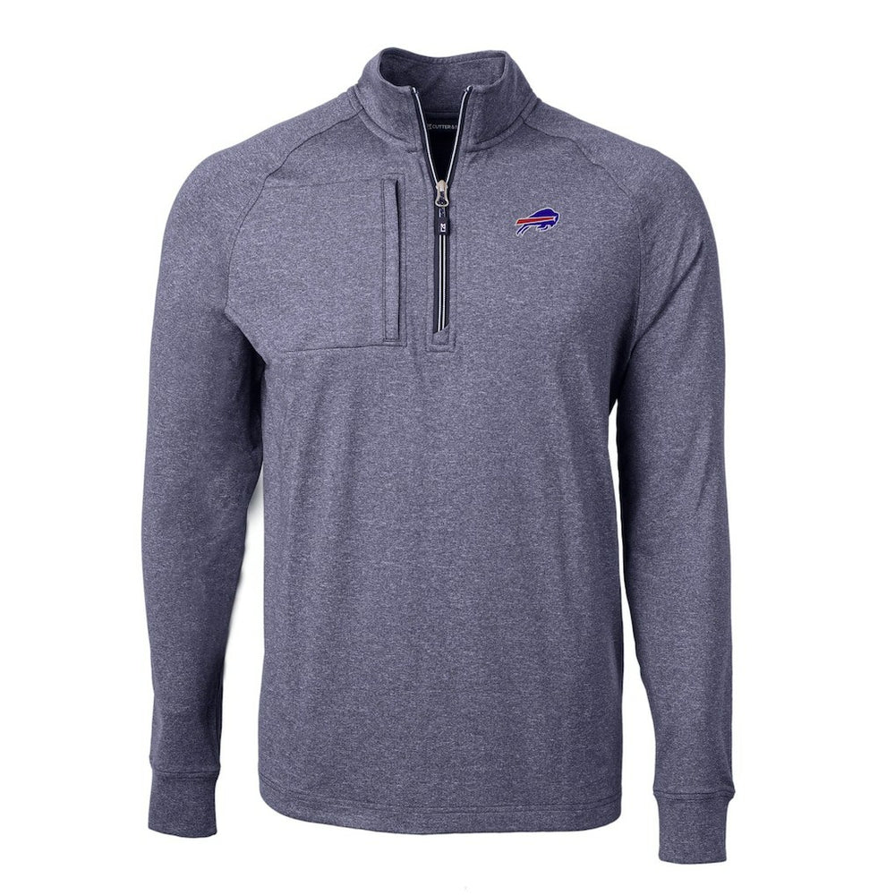 Buffalo Bills  Cutter & Buck Big & Tall Adapt Eco Raglan Quarter-Zip Jacket