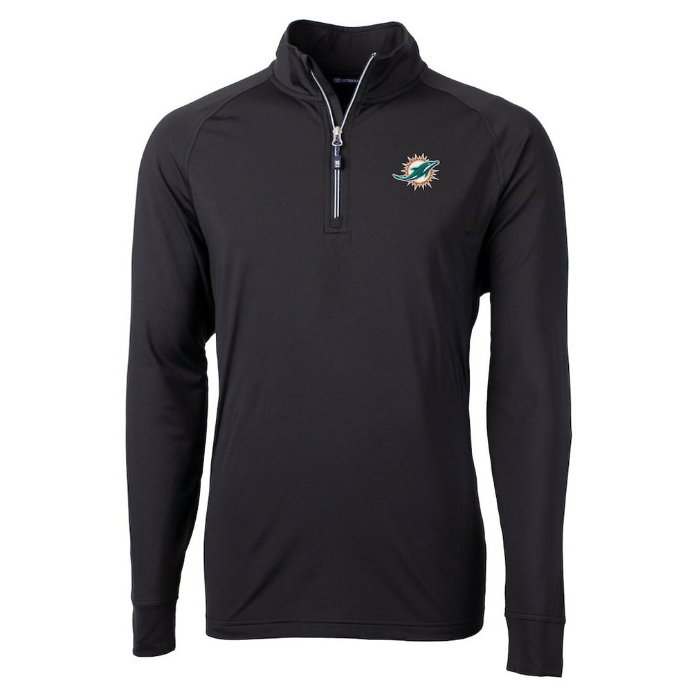 Miami Dolphins  Cutter & Buck Big & Tall Adapt Eco DryTec Raglan Quarter-Zip Jacket