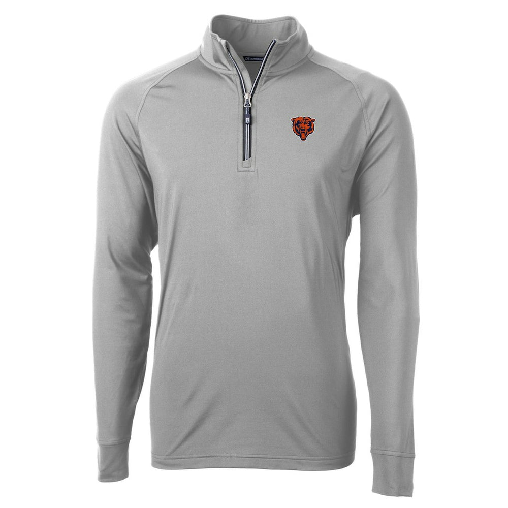 Chicago Bears  Cutter & Buck Big & Tall Adapt Eco DryTec Raglan Quarter-Zip Jacket
