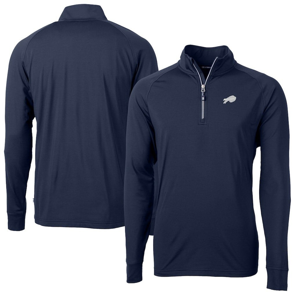 Buffalo Bills  Cutter & Buck Big & Tall Adapt Eco DryTec Raglan Quarter-Zip Jacket