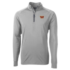 Washington Commanders  Cutter & Buck Big & Tall Adapt Eco DryTec Raglan Quarter-Zip Jacket