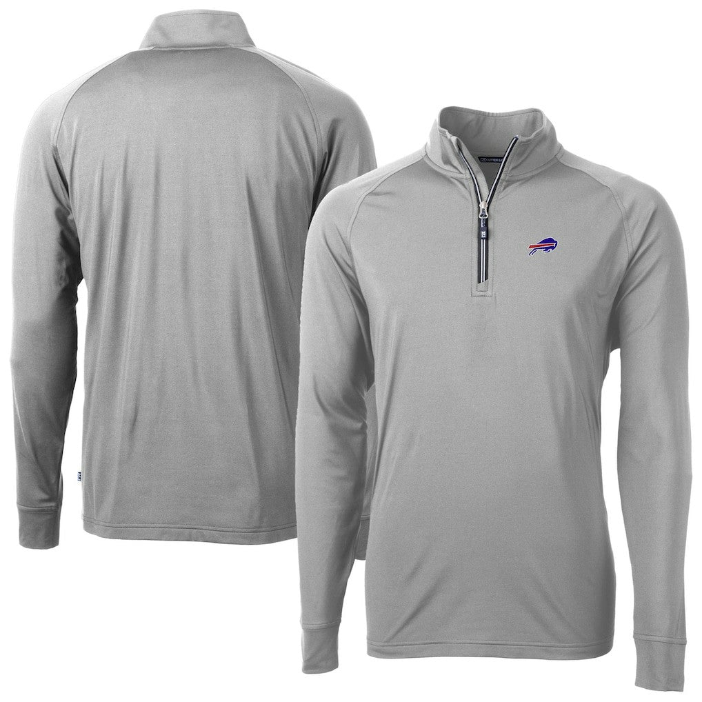 Buffalo Bills  Cutter & Buck Big & Tall Adapt Eco DryTec Raglan Quarter-Zip Jacket
