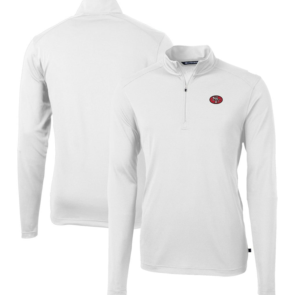 San Francisco 49ers  Cutter & Buck Big & Tall Virtue Eco Pique Quarter-Zip Jacket