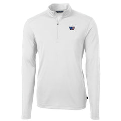 Washington Commanders  Cutter & Buck Big & Tall Americana Virtue Eco Pique Quarter-Zip Jacket