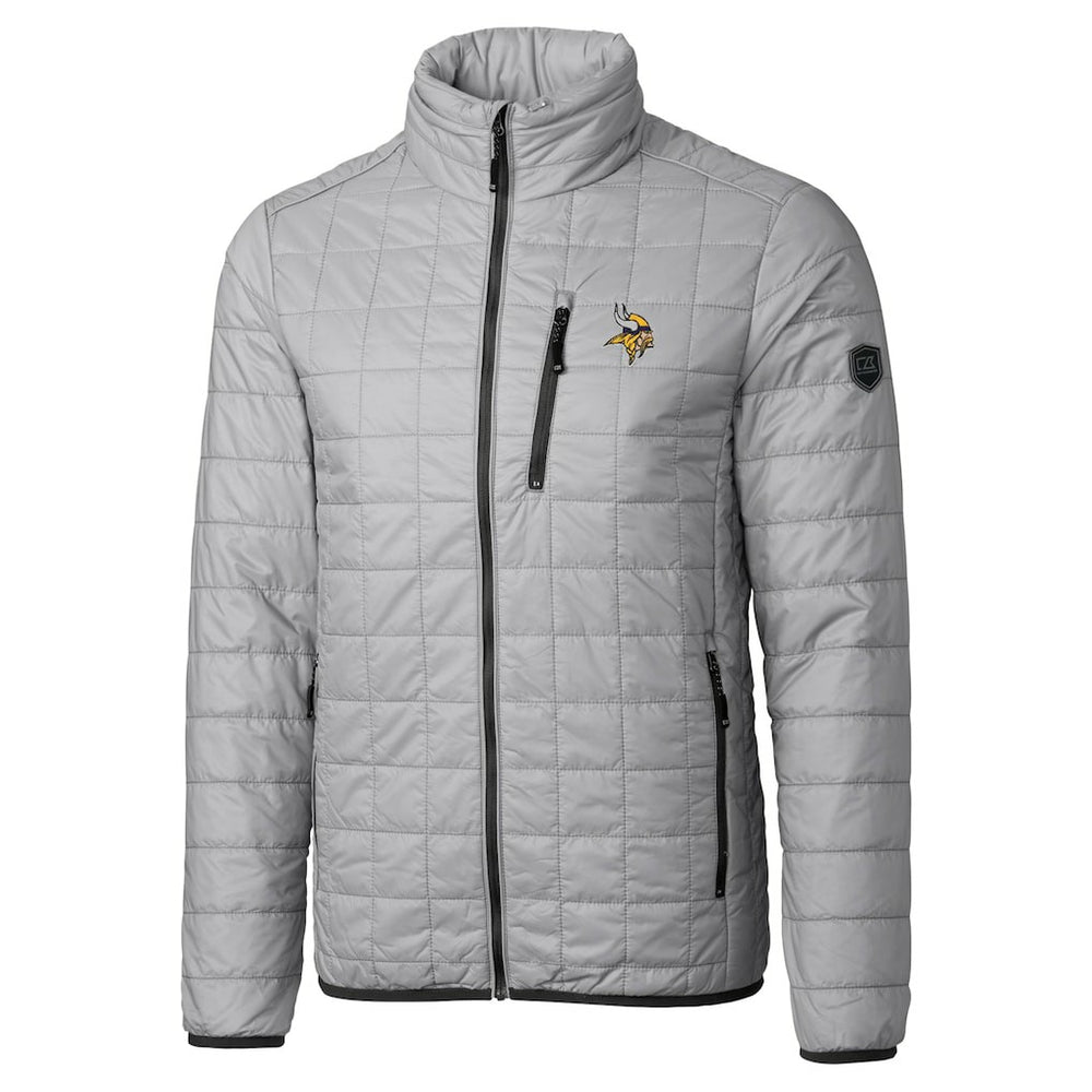 Minnesota Vikings  Cutter & Buck Big & Tall Rainier PrimaLoft Eco Insulated Full-Zip Hoodie Puffer Jacket